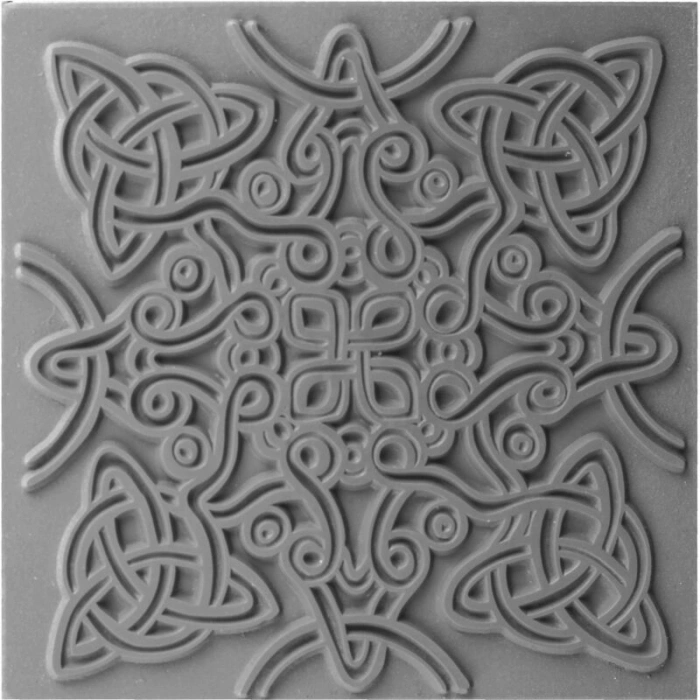 Cernit Texture Plate Silikon Polimer Kil Desen ve Doku Kalıbı 9x9 cm. CELTIC KNOT