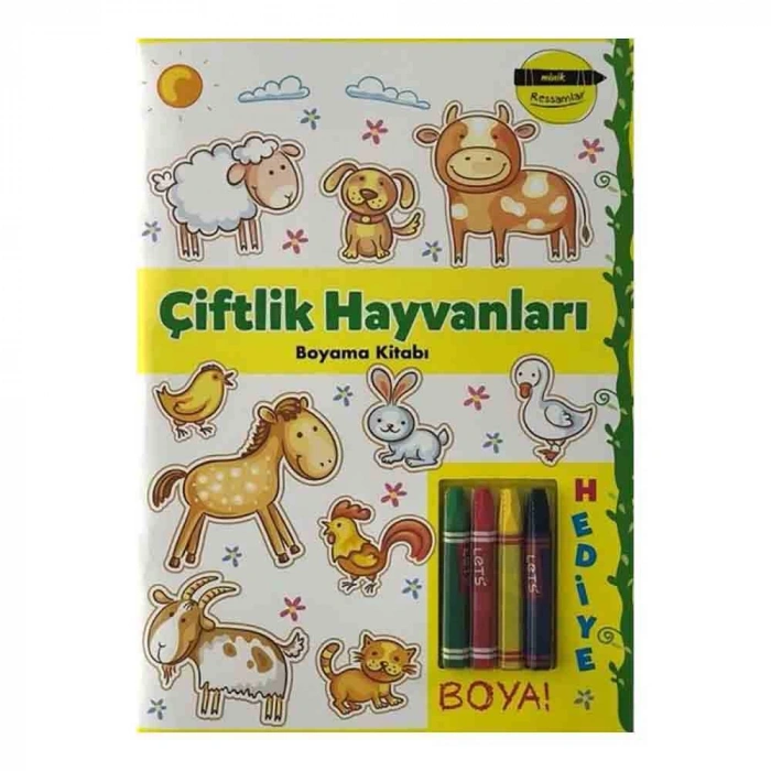 Çiftlik Hayvanları Boyama Kitabı - Minik Ressamlar