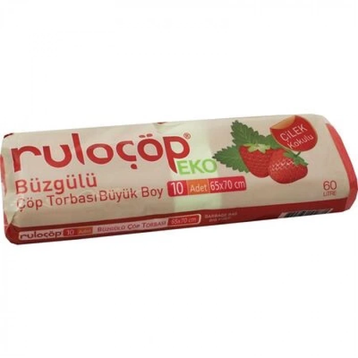 Çilek Kokulu Çöp Poşeti - Büyük - 10 Adet