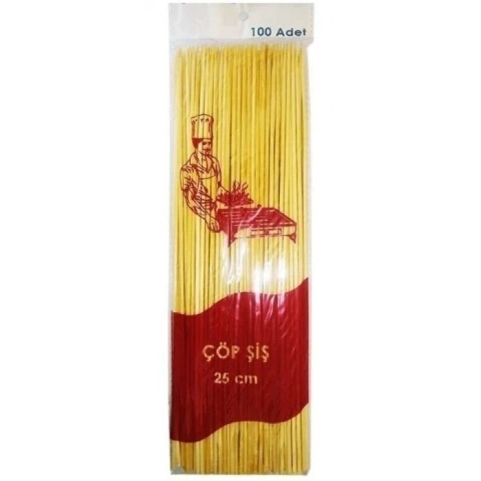 Çöp Şiş 25 cm ( 100 Adet )