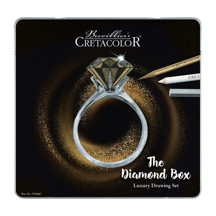 Cretacolor Diamond Box Luxury Drawing Premium Çizim Seti Metal Kutu 15 Parça 40047
