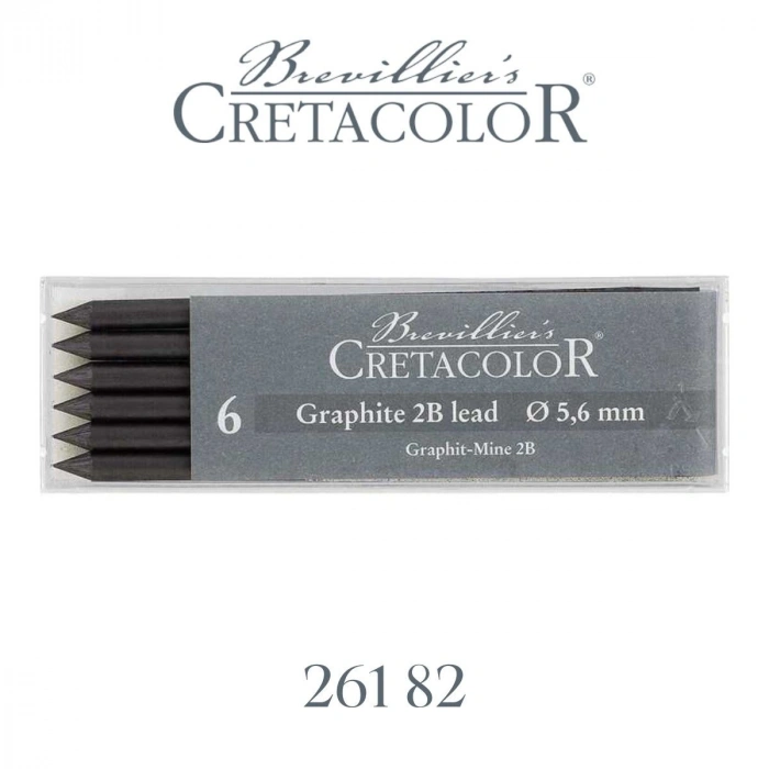 Cretacolor Portmin Kalem Ucu 5.6mm 6lı Graphite 2B 26182