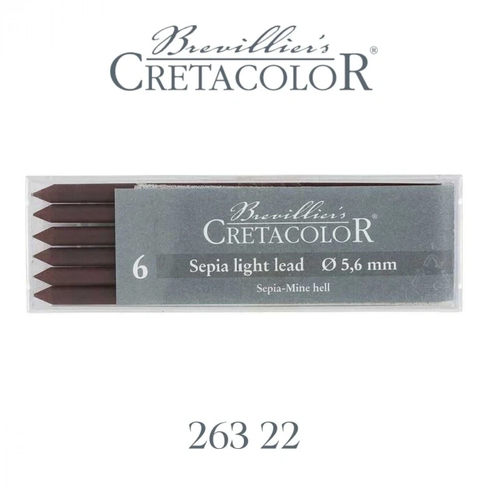 Cretacolor Portmin Kalem Ucu 5.6mm 6lı Sepia Light 26322