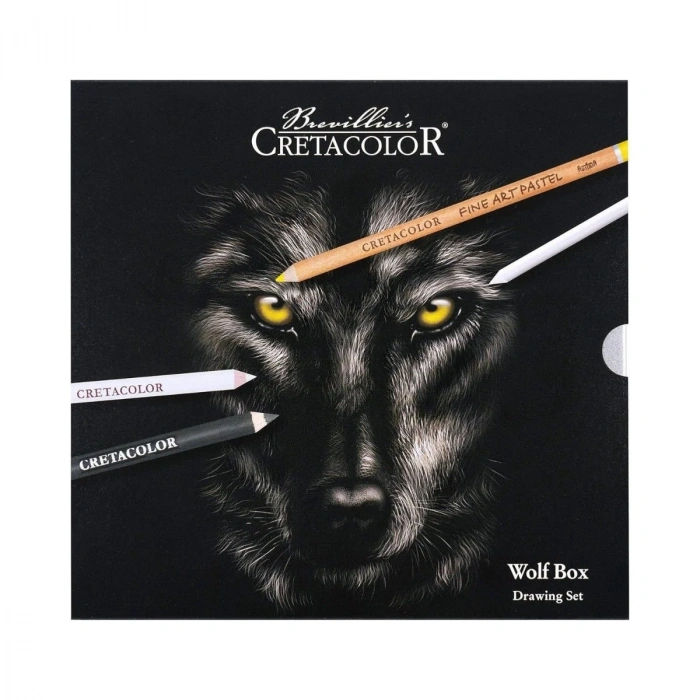 Cretacolor Wolf Box Premium Çizim Seti Metal Kutu 25 Parça