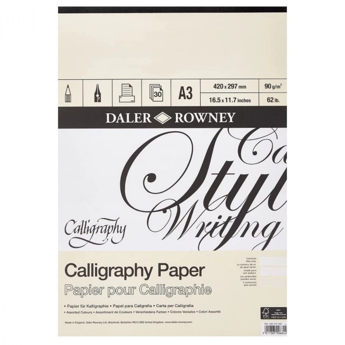 Daler Rowney Kaligrafi Defter 90gr A3 30yp