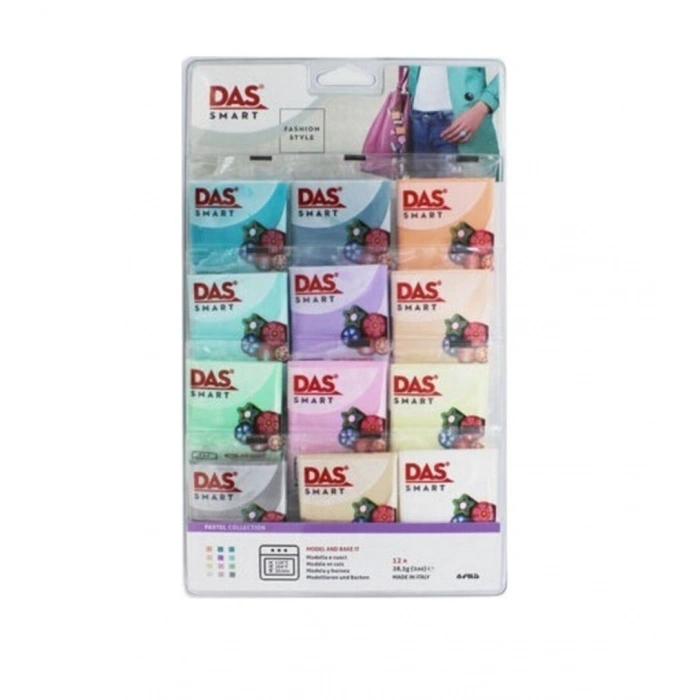 Das Smart Polimer Kil Seti 12 Renk x 28 gr. Pastel Colours