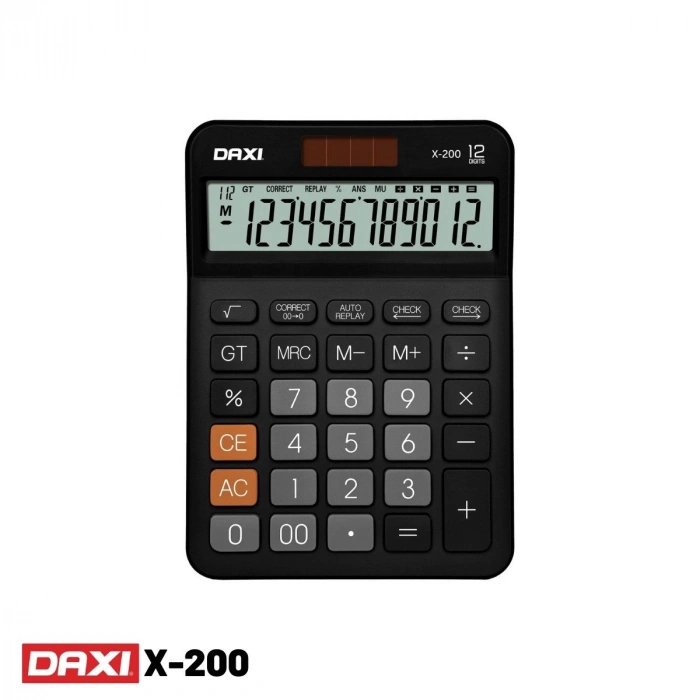 Daxi Hesap Makinesi Black Edition 12 Haneli X-200