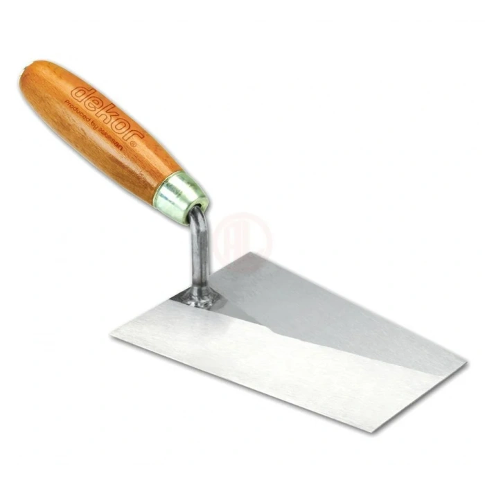 Dekor Hassan Duvarcı Malası Ahşap Saplı Yay Çeliği 14 Cm