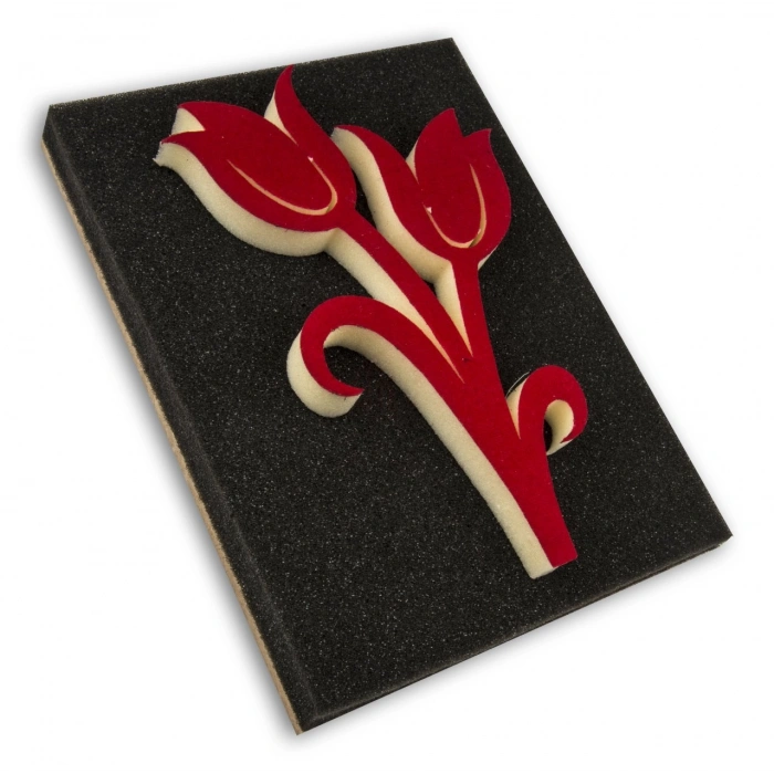 Dekor Rulo Büyük Çiftli Lale Baskısı 15x20 Cm