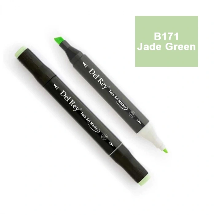 DEL REY TWIN MARKER B171 JADE GREEN ÇİFT UÇLU GRAFİK KALEMİ MN-DR171
