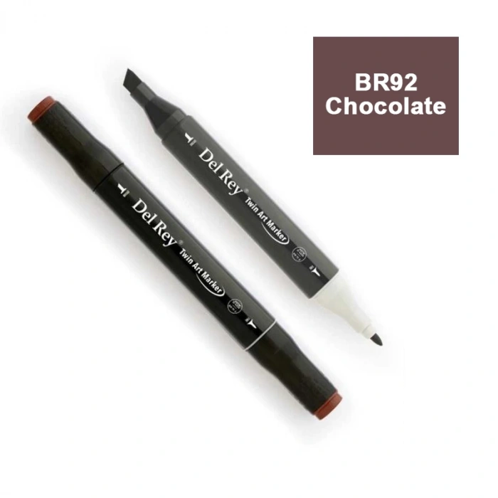 DEL REY TWIN MARKER BR92 CHOCOLATE ÇİFT UÇLU GRAFİK KALEMİ MN-DR092