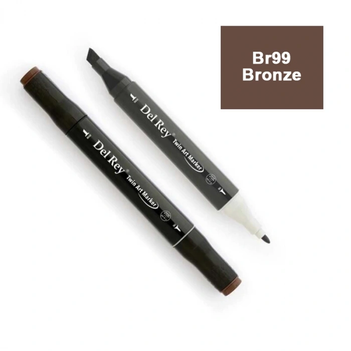 DEL REY TWIN MARKER BR99 BRONZE ÇİFT UÇLU GRAFİK KALEMİ MN-DR099