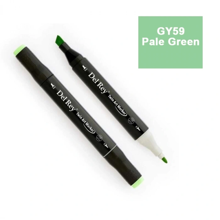 DEL REY TWIN MARKER GY59 PALE GREEN ÇİFT UÇLU GRAFİK KALEMİ MN-DR059