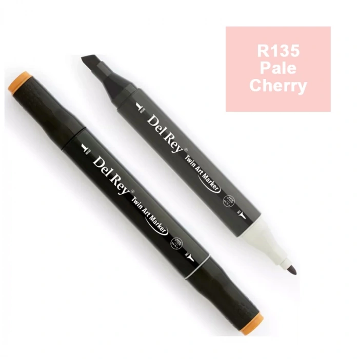 DEL REY TWIN MARKER R135 PALE CHERRY PİNK ÇİFT UÇLU GRAFİK KALEMİ MN-DR095