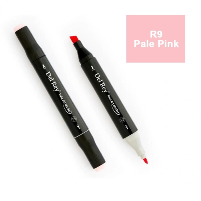 DEL REY TWIN MARKER RP9 PALE PİNK ÇİFT UÇLU GRAFİK KALEMİ MN-DR009