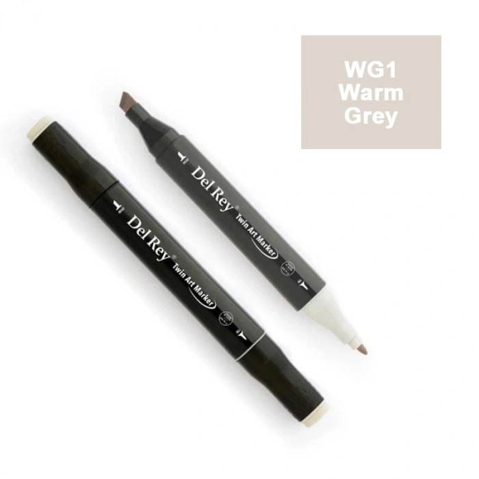 DEL REY TWIN MARKER WG1 WARM GREY ÇİFT UÇLU GRAFİK KALEMİ MN-DRWG1
