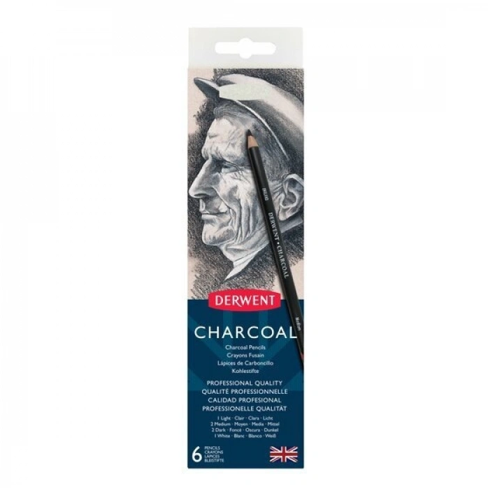 Derwent Charcoal 6lı Teneke Kutu