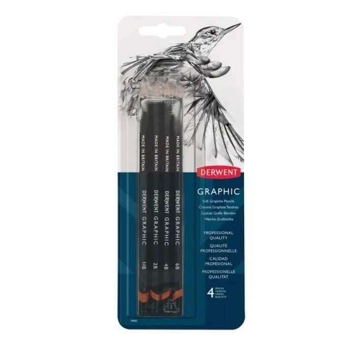Derwent Graphic Pencil Soft 4lü Blister (Sketching)