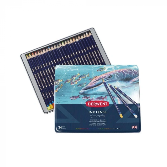 Derwent Inktense Mürekkep Bazlı Boya Kalemi 24 Renk