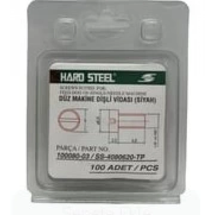 Düz Makine Dişli Vidası Siyah / 100080-003 100ADET