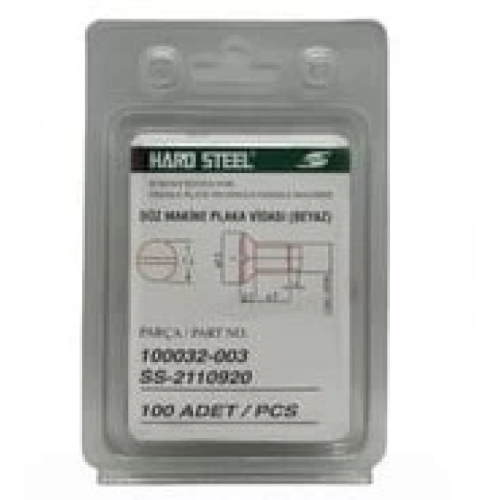 Düz Makine Plaka Vidası Beyaz / 100032-003 100ADET