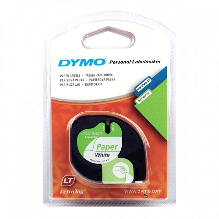 Dymo Letratag Şerit Kağıt 12 MMx4 MT Beyaz S0721510