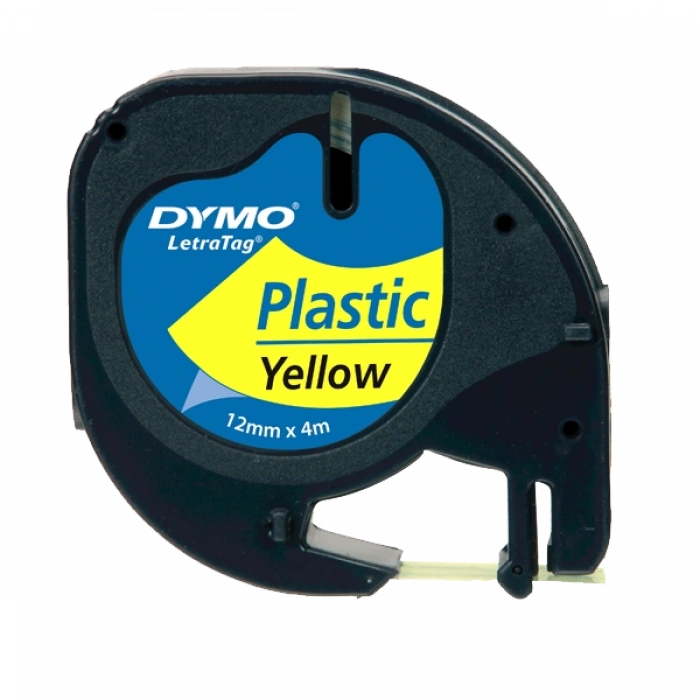 Dymo Letratag Şerit Plastik 12 MMx4 MT Sarı 91202
