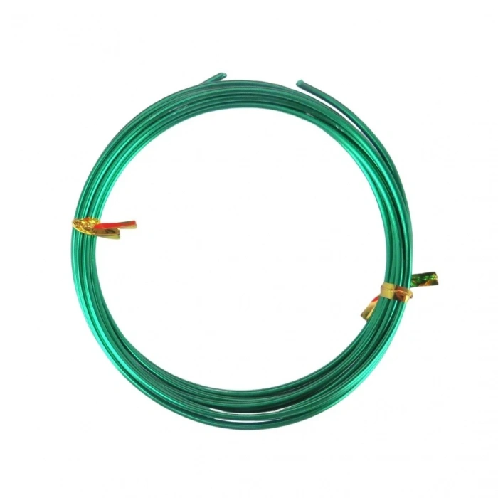 Dytac Alüminyum Tel Yuvarlak 2mm x 2m Yeşil