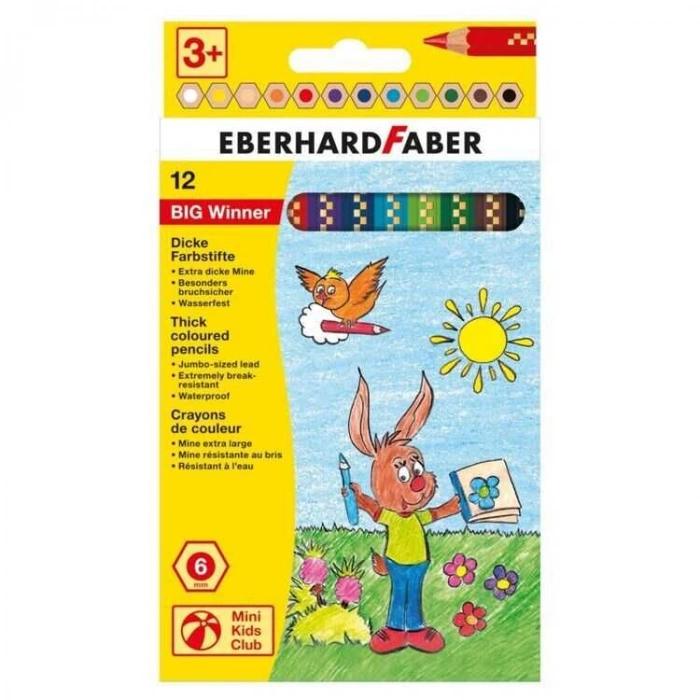Eberhard Faber BIG Winner Jumbo Kuru Boya 12 Renk