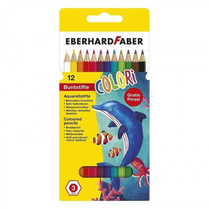 Eberhard Faber Buntstifte Sulu Boya Kalemi 12 Renk Karton Kutu (516012)