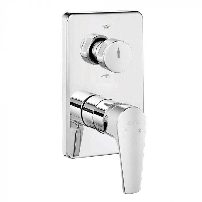 ECA Niobe Ankastre Banyo/Duş Bataryası Sıva Üstü Grubu 2 Yollu Krom