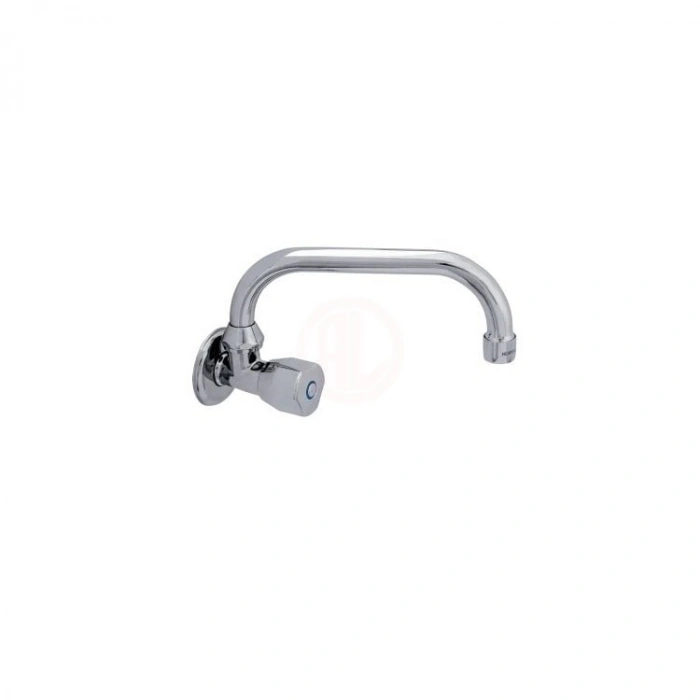 Eca Pınar Aplike Musluk Yatık Borulu Krom