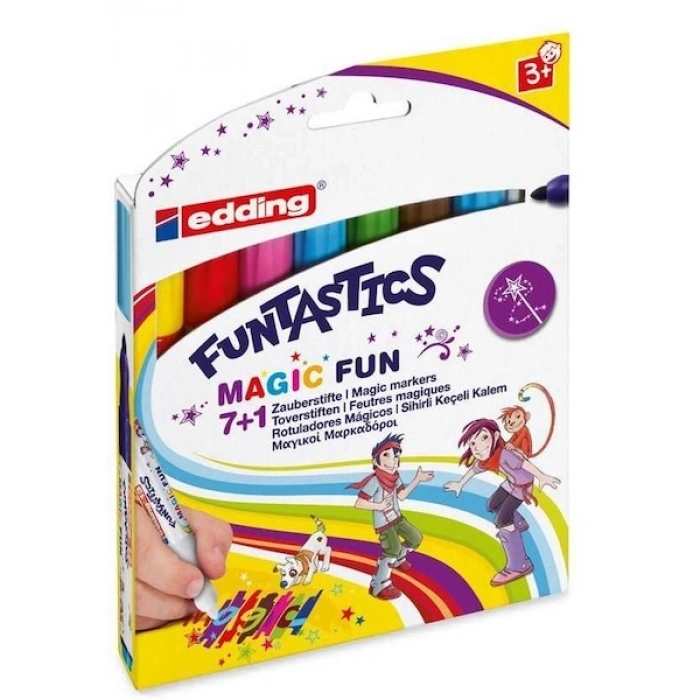 Edding 13 Funtastics Magic Fun Sihirli Keçeli Kelem 8 Renk