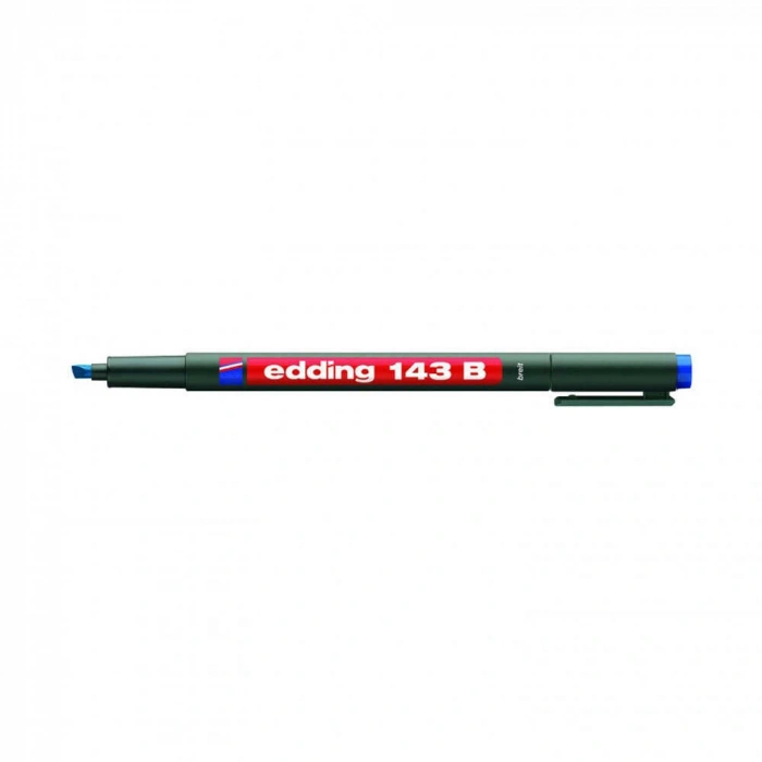 Edding 143 B Permanent Kalem 1-3 mm Kesik Uç Mavi