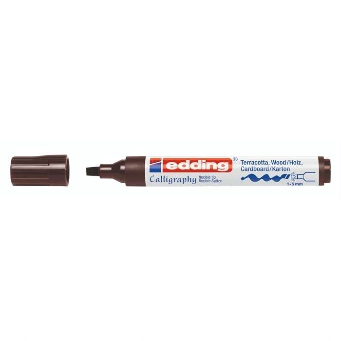 Edding 1455 Esnek Uç Kaligrafi Kalemi 1-5 mm Kahve