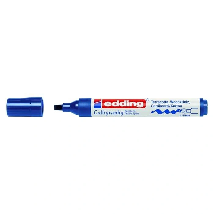 Edding 1455 Esnek Uç Kaligrafi Kalemi 1-5 mm Mavi