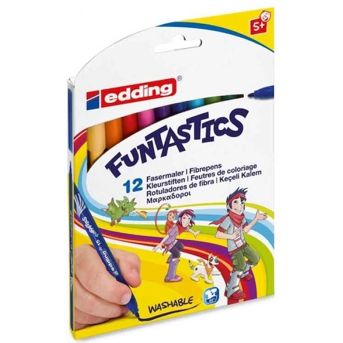 Edding 15 Funtastics İnce Keçeli Kalem 12 Renk