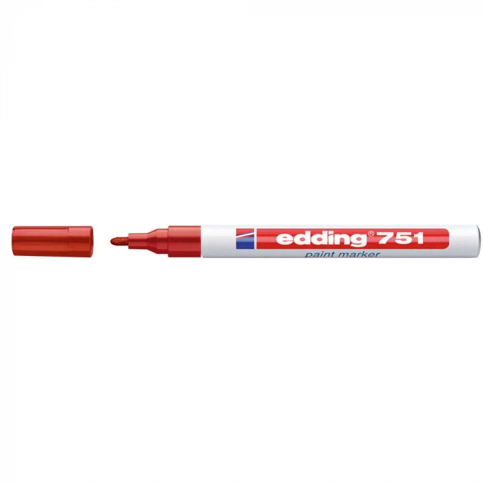 Edding 751 Tam Örtücü Boya Markörü Kırmızı