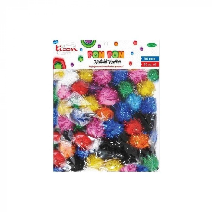 Ticon Ponpon Metalik 30 mm 50li