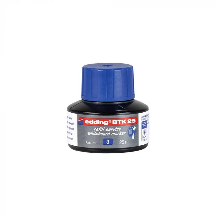 Edding BTK 25 Tahta Kalem Mürekkebi 25 ml Mavi