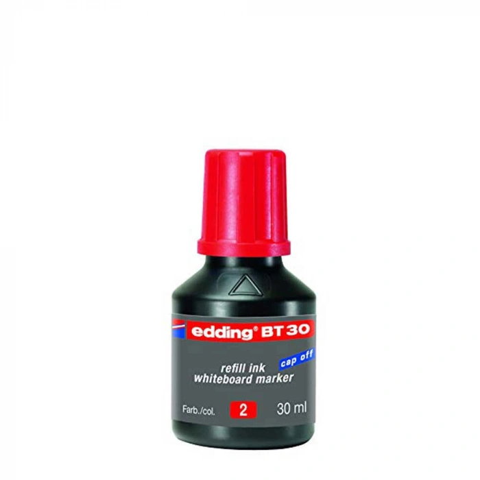 Edding E-Bt30 Beyaz Tahta Kalemi Yedek Mürekkep 30 ml Kırmızı