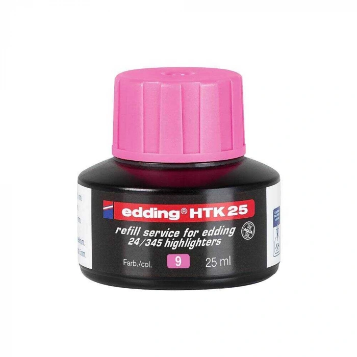 Edding HTK 25  Fosforlu Kalem Mürekkebi 25 ml Pembe