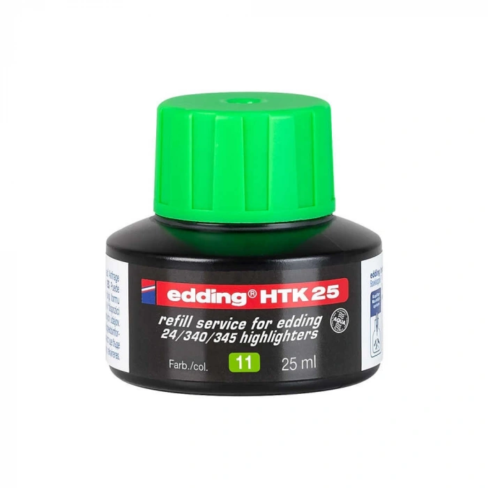 Edding HTK 25  Fosforlu Kalem Mürekkebi 25 ml Yeşil