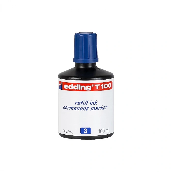 EDDİNG T100 MAVİ PERMANENT MÜREKKEP 100ML