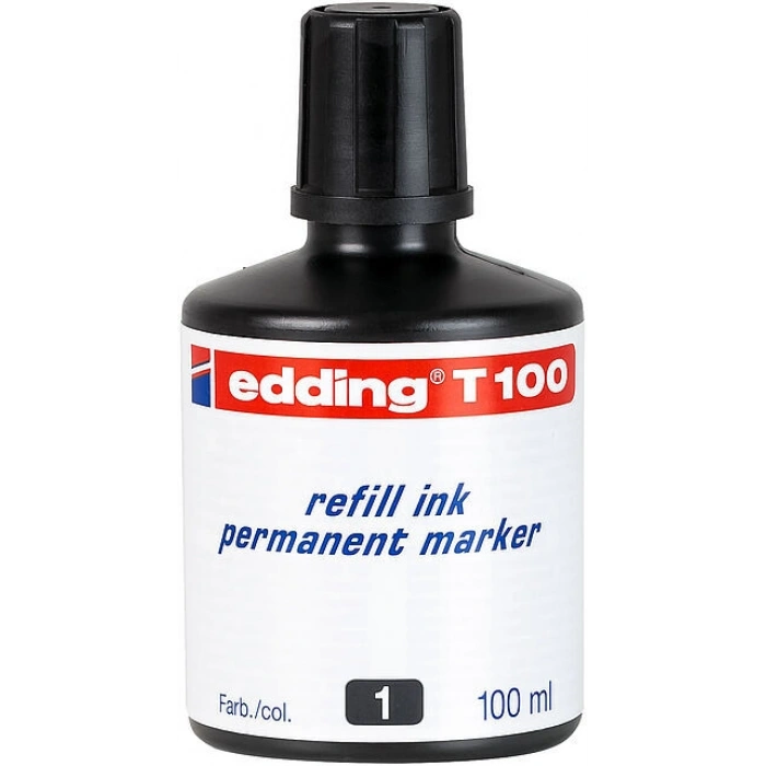 Edding T100 Permanent Marker Mürekkebi 100 ml. SİYAH