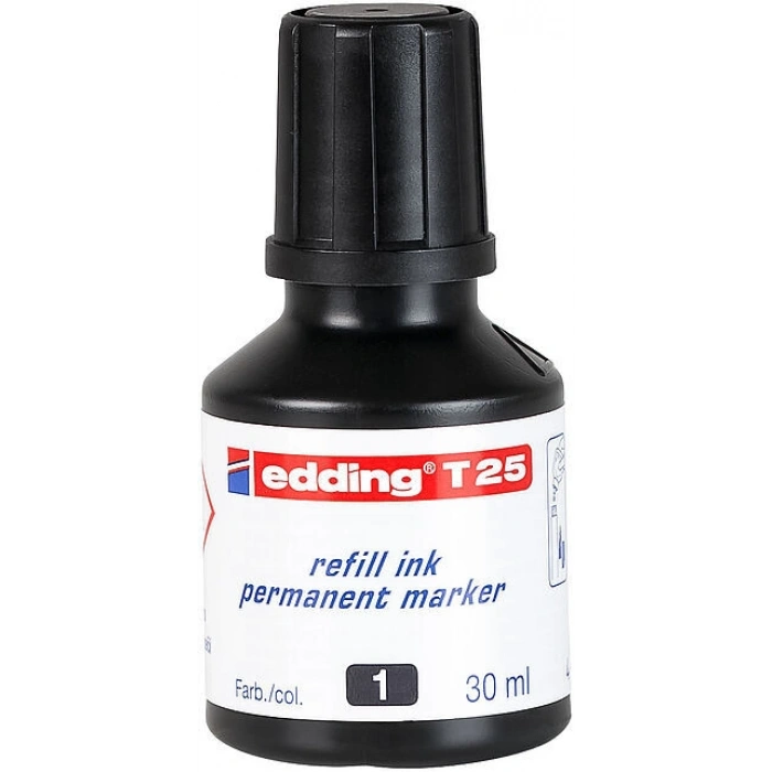 Edding T25 Permanent Marker Mürekkebi 30 ml. SİYAH