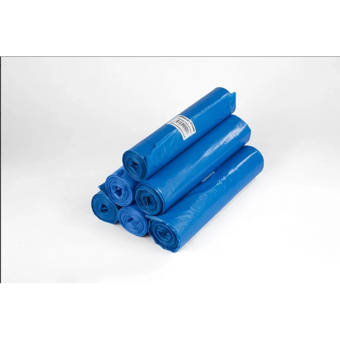 Endüstriyel Çöp Poşeti Battal Boy Mavi 300G 20 Rulo