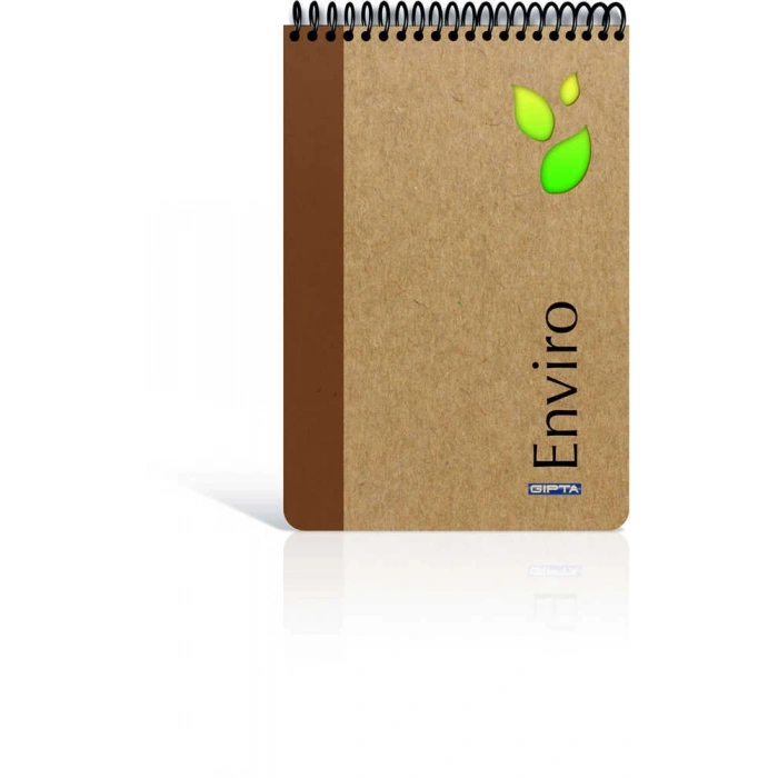 Enviro Spiralli Kraft Sert Kapak Kareli Bloknot A4 100 Yaprak