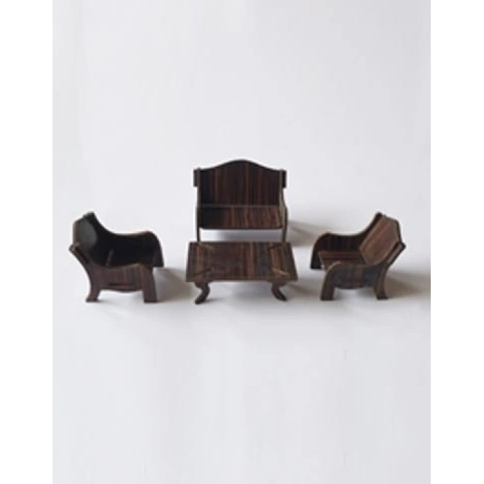 Eshel Maket Ahşap Oturma Takımı ve Masa 1/50