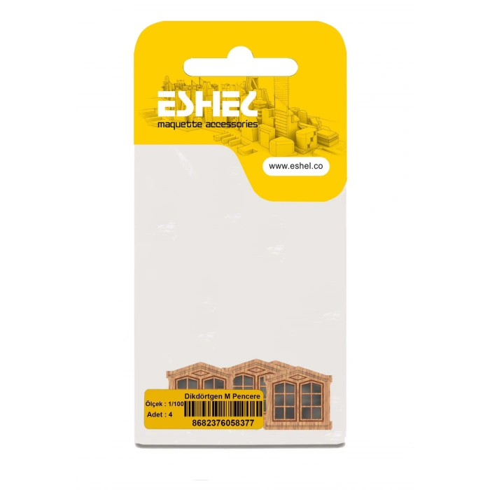 Eshel Maket Dikdörtgen M Pencere 1/100 4lü